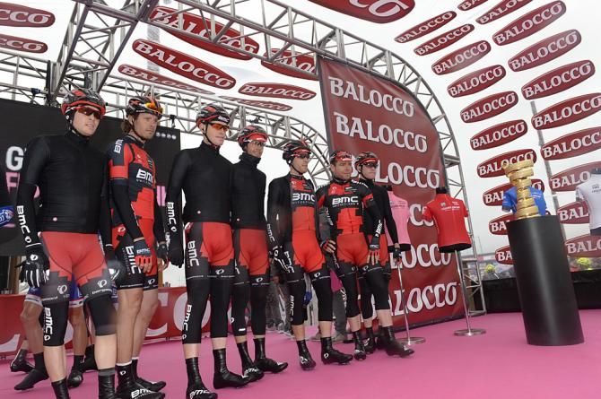 The BMC team at the start of stage 2