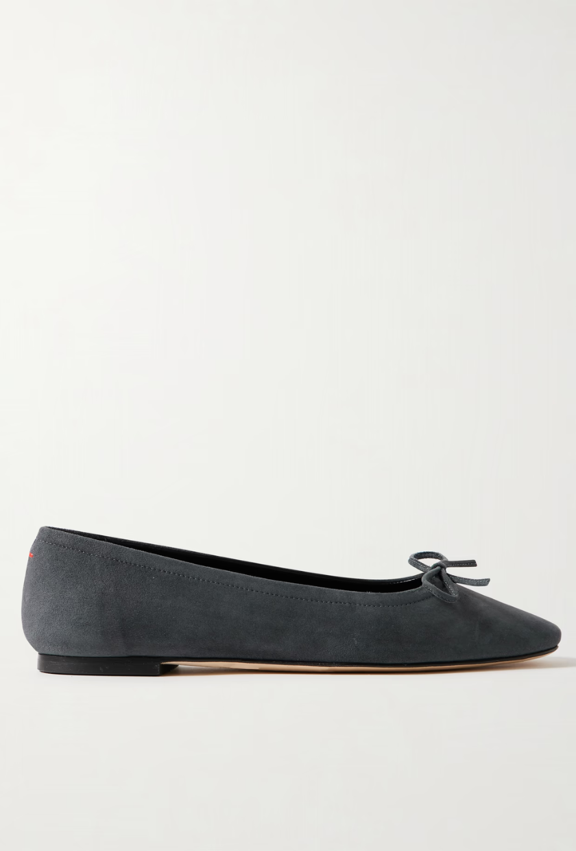 An image of Ayede ballet flats, a staple of preppy fashion. 