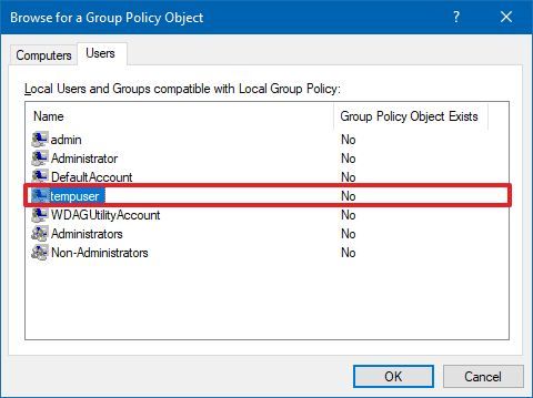How to apply Windows 10 Local Group Policy settings to specific users ...