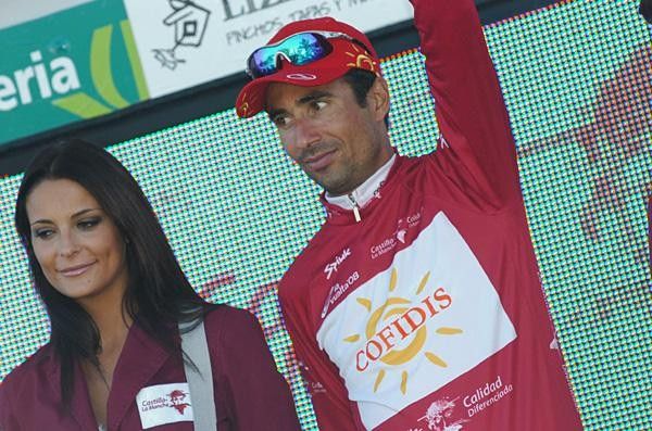 David Moncouti&eacute; (Cofidis) moves into the red mountains jersey.