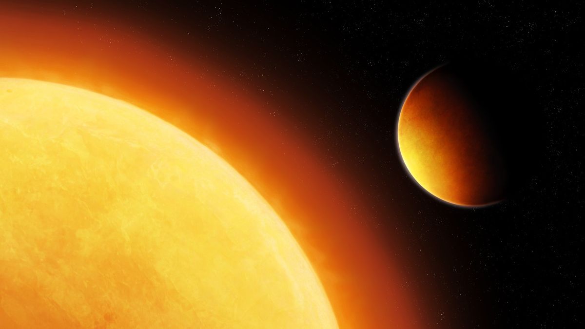 Um exoplaneta muito quente com uma atmosfera de rocha evaporada