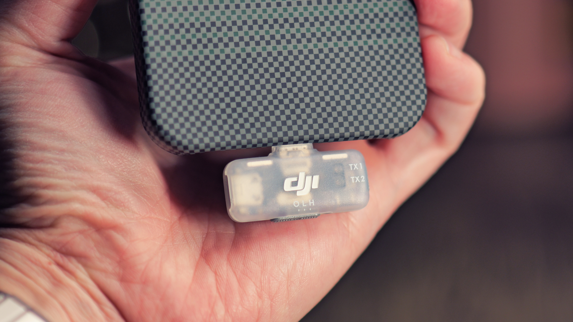 DJI Mic Series Mobile Receiver with phone