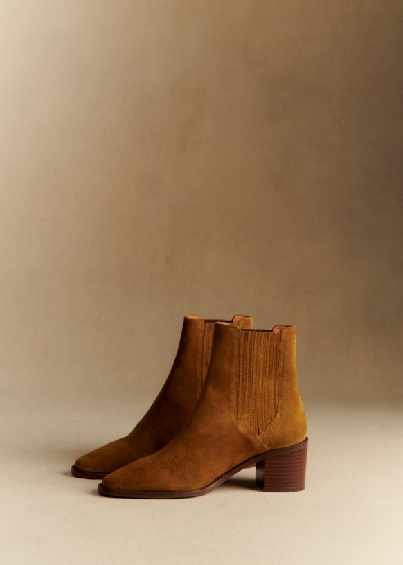 Johanne Ankle Boots - Taupe - Bovine Leather - S&amp;eacute;zane