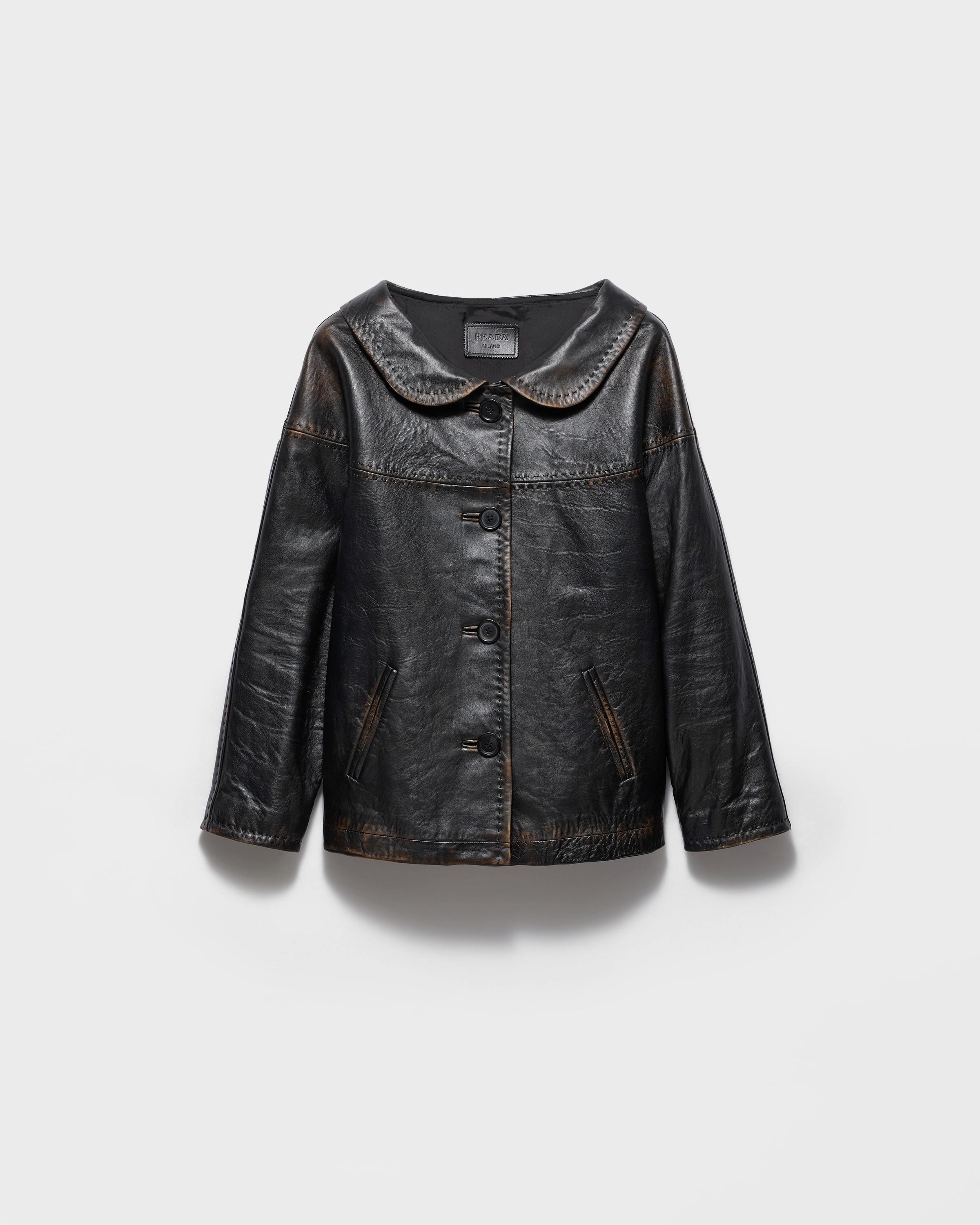 Antiqued Nappa Leather Jacket