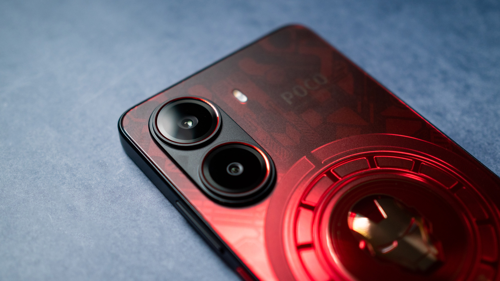 POCO X7 Pro Iron Man Edition back view