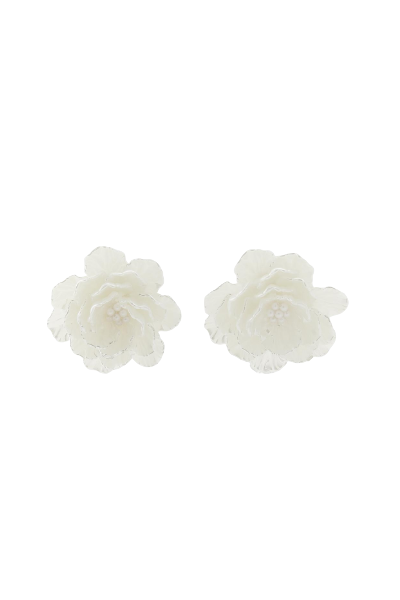ZARA, Embossed Flower Earrings