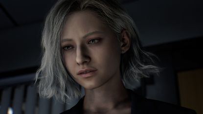 Resident Evil Requiem protagonist Grace Ashcroft looking down