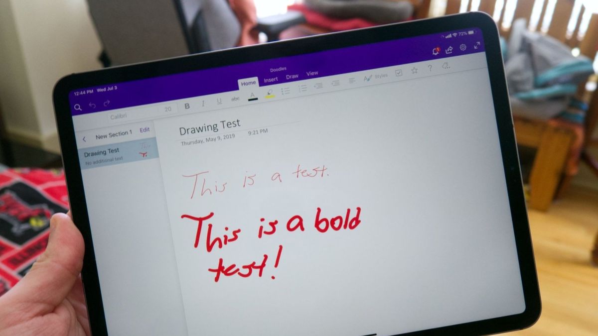 Microsoft OneNote on iPad Pro