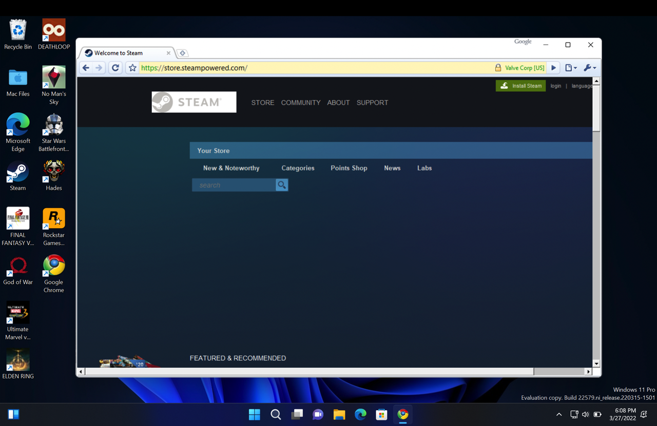 Google Chrome 1 in Windows 11