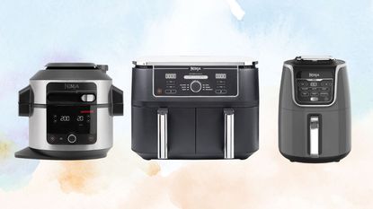 Compilation image of three of the best Ninja air fryers for healthier eating