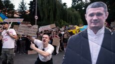 Protesters in Kyiv denounce ouster of Defense Minister Mykhailo Fedorov