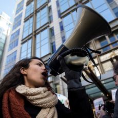 Trump and AIPAC Protest in Washington