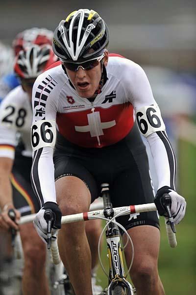 Matthias Rupp of Switzerland is also seen on the mountain bike circuit.