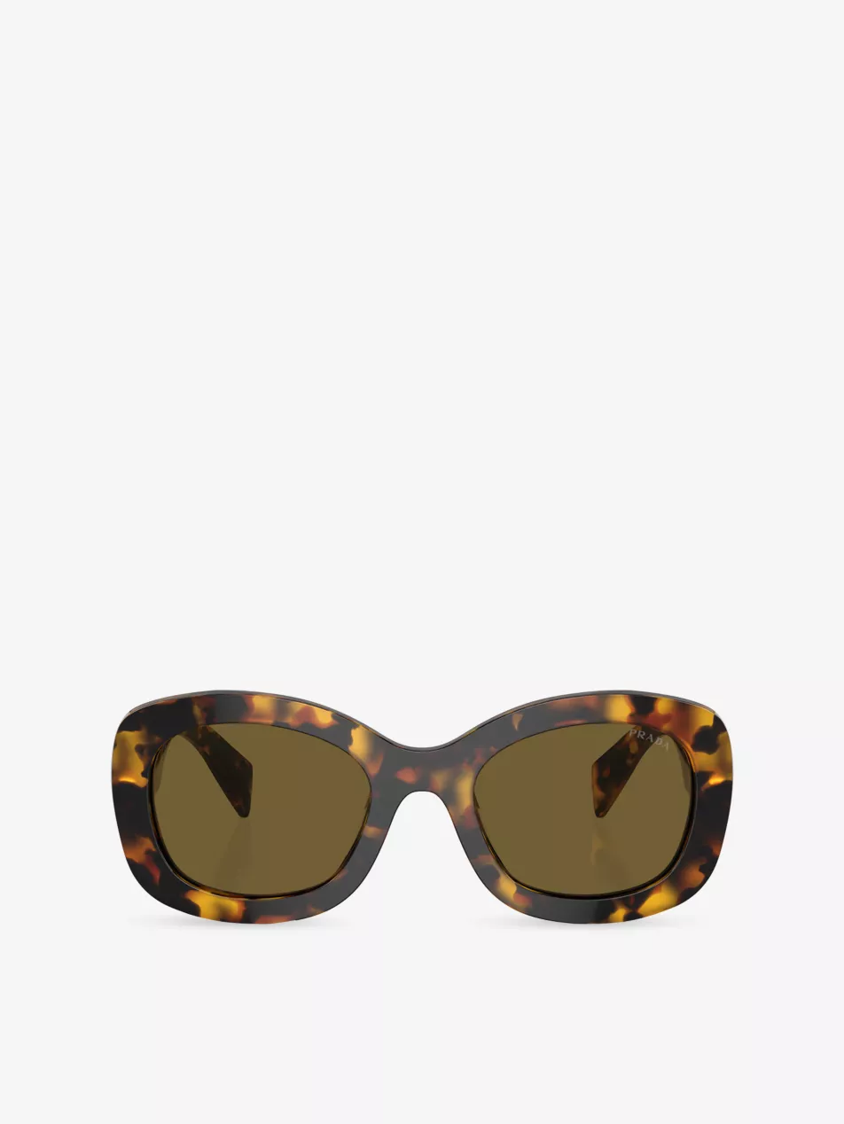 Pr A13s Butterfly-Frame Tortoiseshell Acetate Sunglasses