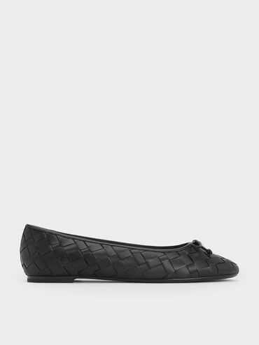 Ivette Woven Bow Ballet Flats