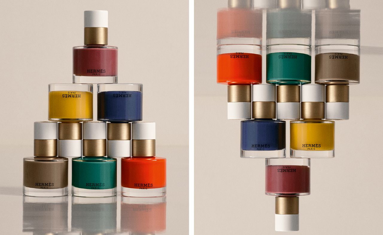 Les Mains Hermès nail polishes photographed by Larissa Hofmann