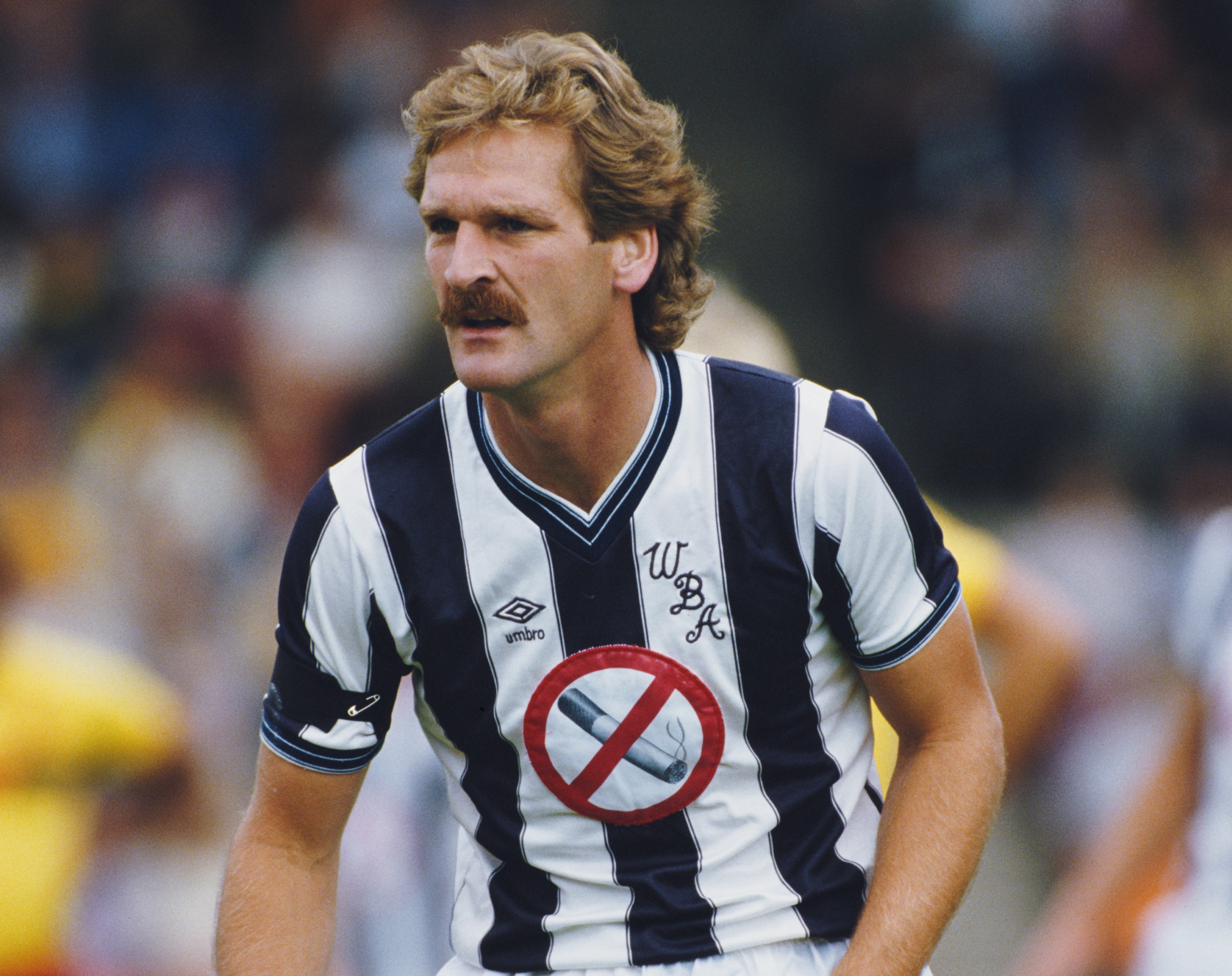 Alistair Robertson playing for West Bromwich Albion against Watford in 1985