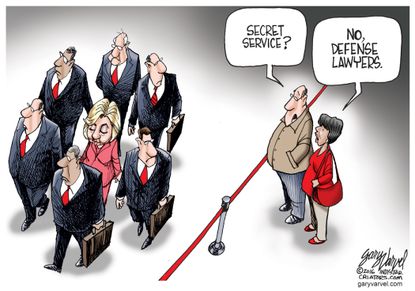 Political Cartoon U.S. Hillary scandal 2016