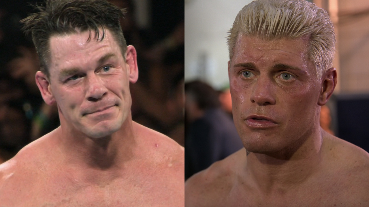 john cena and cody rhodes after their summerslam 2025 match on wwe: unreal