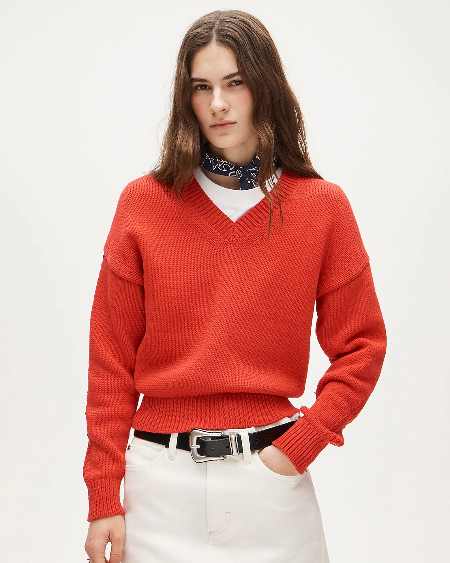 J.Crew, Cotton-Blend V-Neck Pullover Sweater