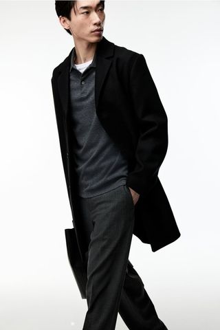 Slim Fit Wool-Blend Coat