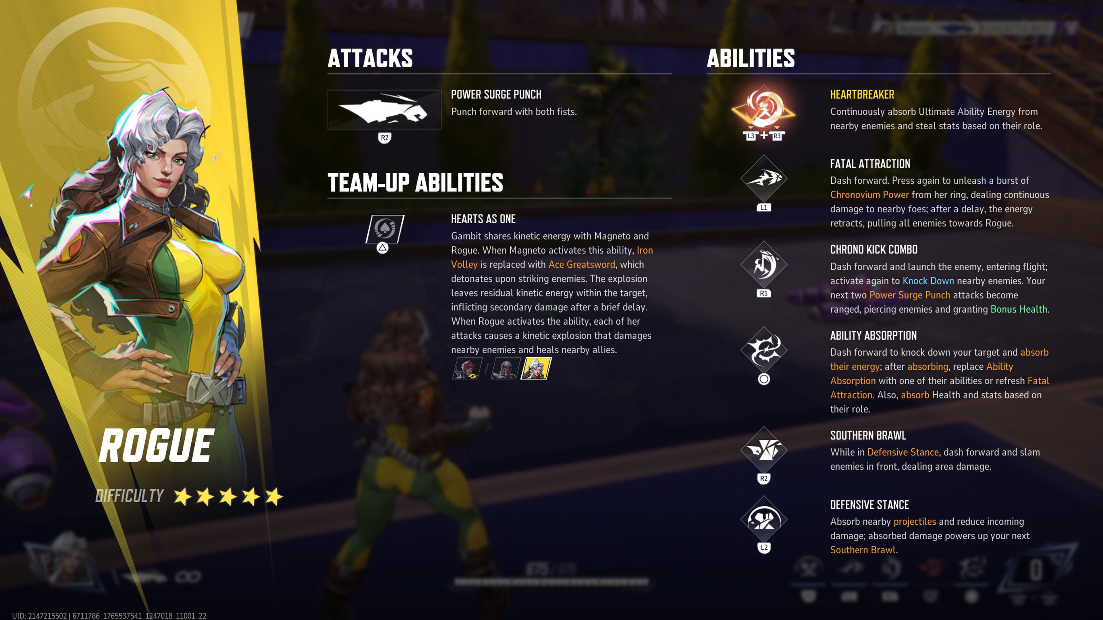 Набор приемов Роуга в Marvel Rivals