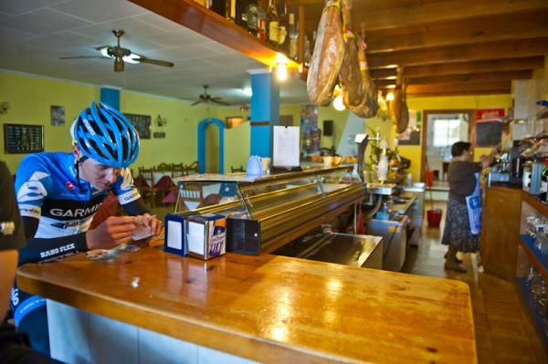 A coffee stop is a must on a long training ride