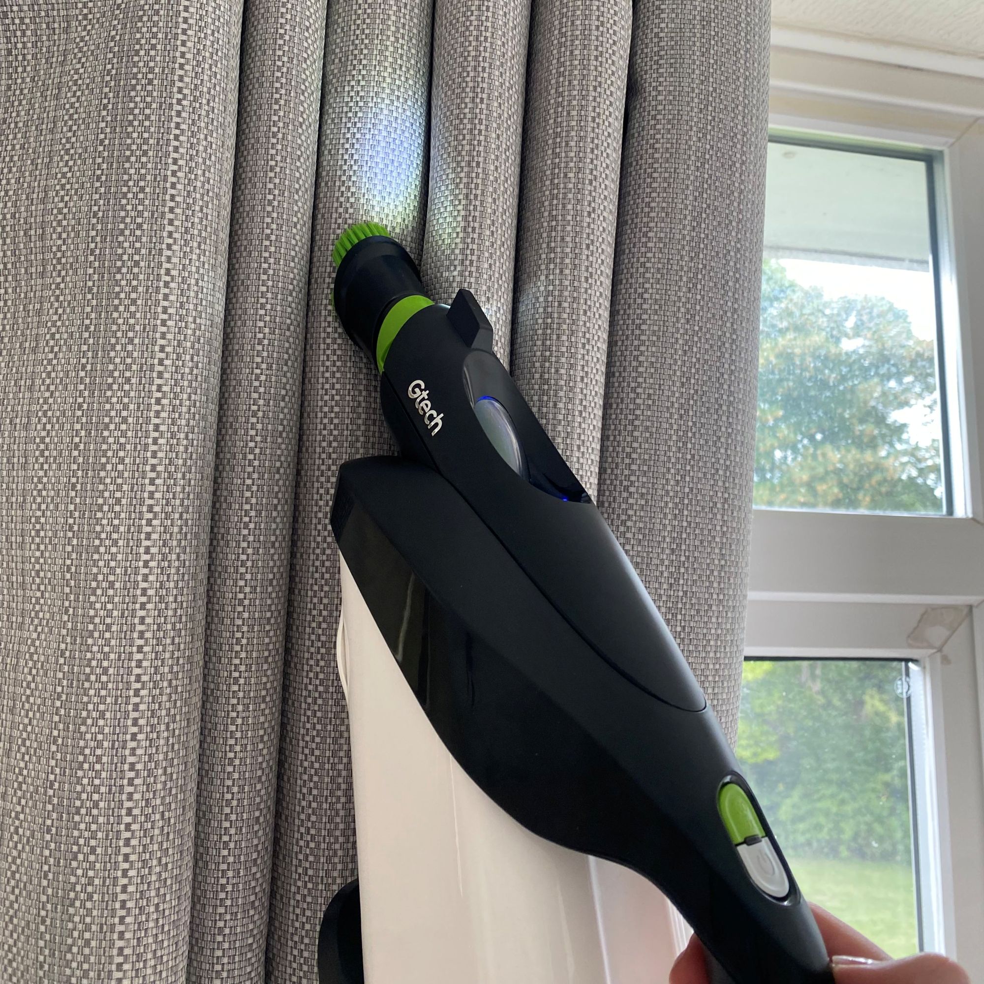 Gtech ProLite Handheld Bagged Vacuum - cleaning curtains