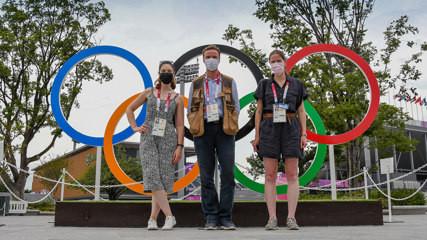 H&amp;amp;H's Polly Bryan, Peter Nixon and Pippa Roome at the Yokyo Olympics