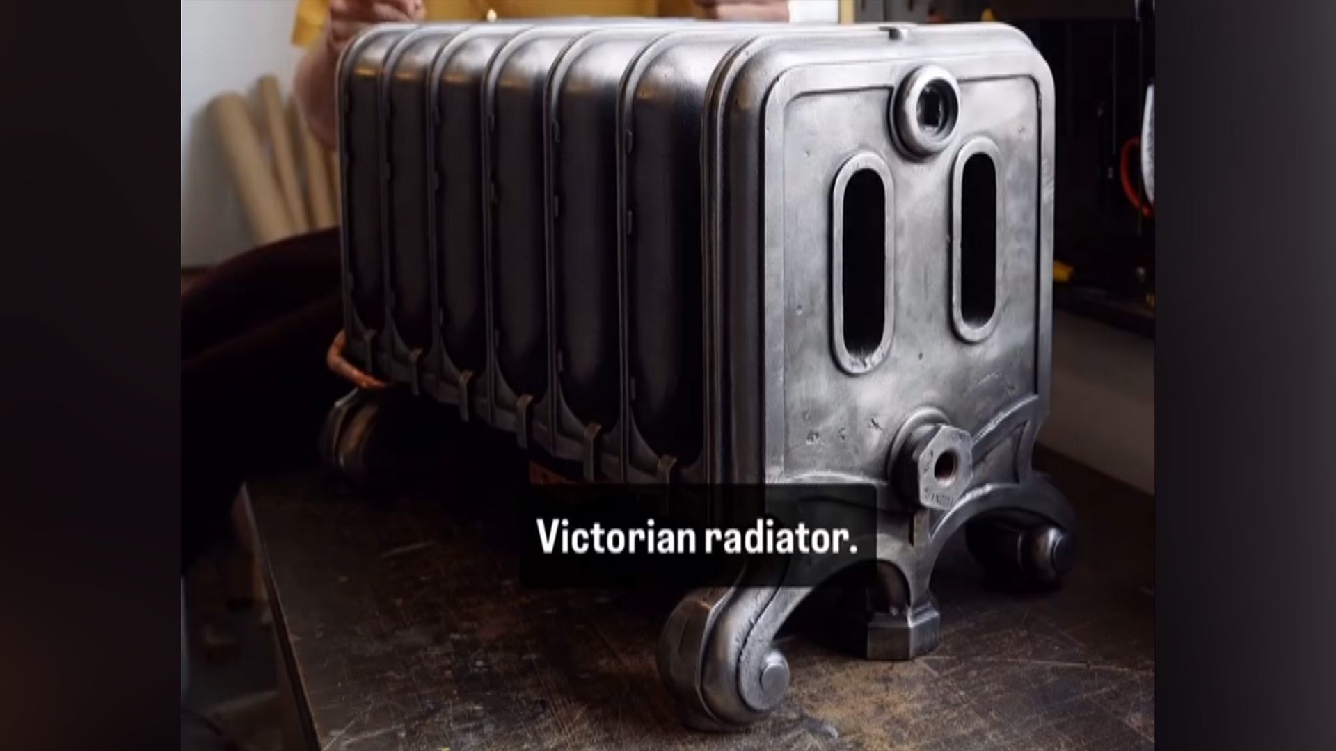 110 pound cast iron Victorian radiator gets upcycled into a gaming PC.