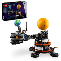 Lego Planet Earth and Moon in Orbit