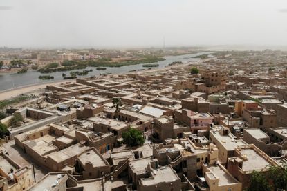 Town of Mopti in centrail Mali.