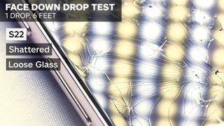 Galaxy S22 face down drop test