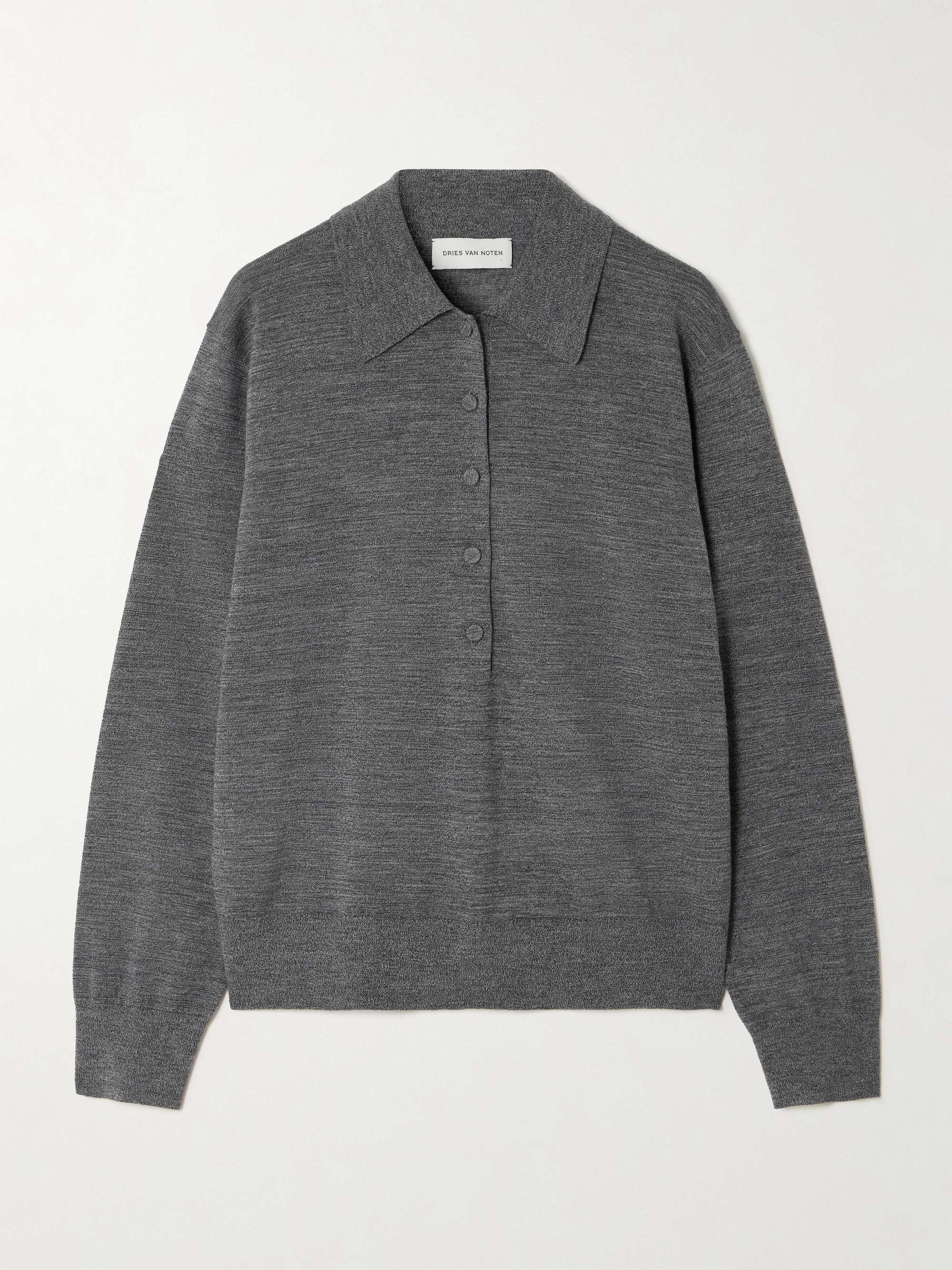 Merino Wool Polo Sweater