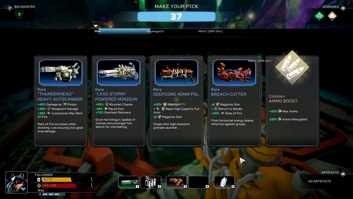 Deep Rock Galactic Rogue Core dwarf roguelite FPS