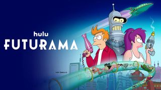 A promo shot for Futurama on Hulu showing the main characters