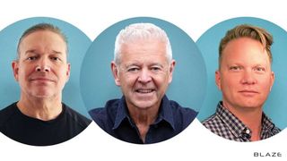 Three headshot of new sales associates for Blaze Audio.