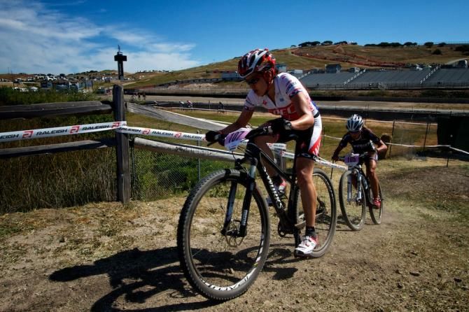 Early in the race, Tereza Hurikova (Specialized Racing) rode strong near the front.
