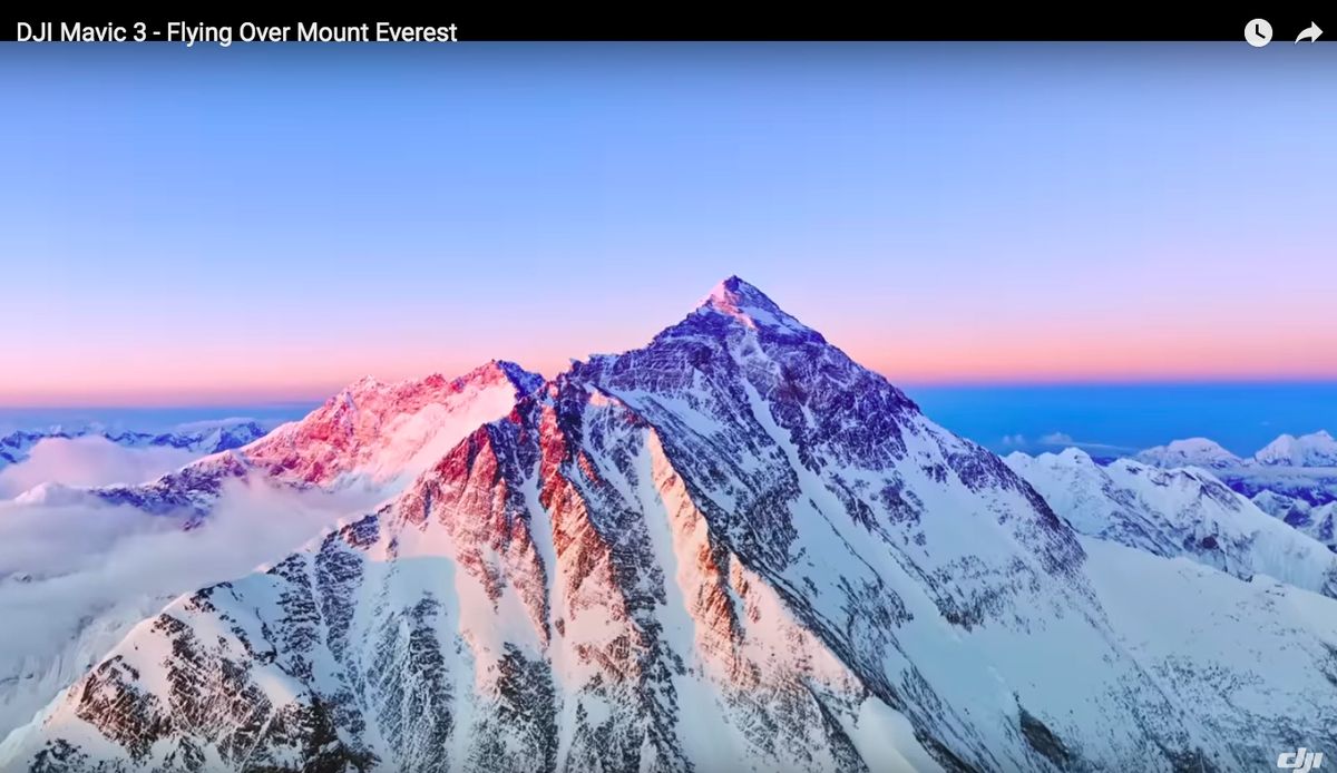 Footage from drone flown 400 metres over Mount Everest blows everyone's