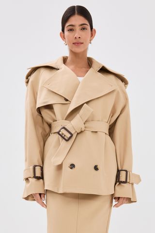 WARDROBE.NYC Crop Trench Coat