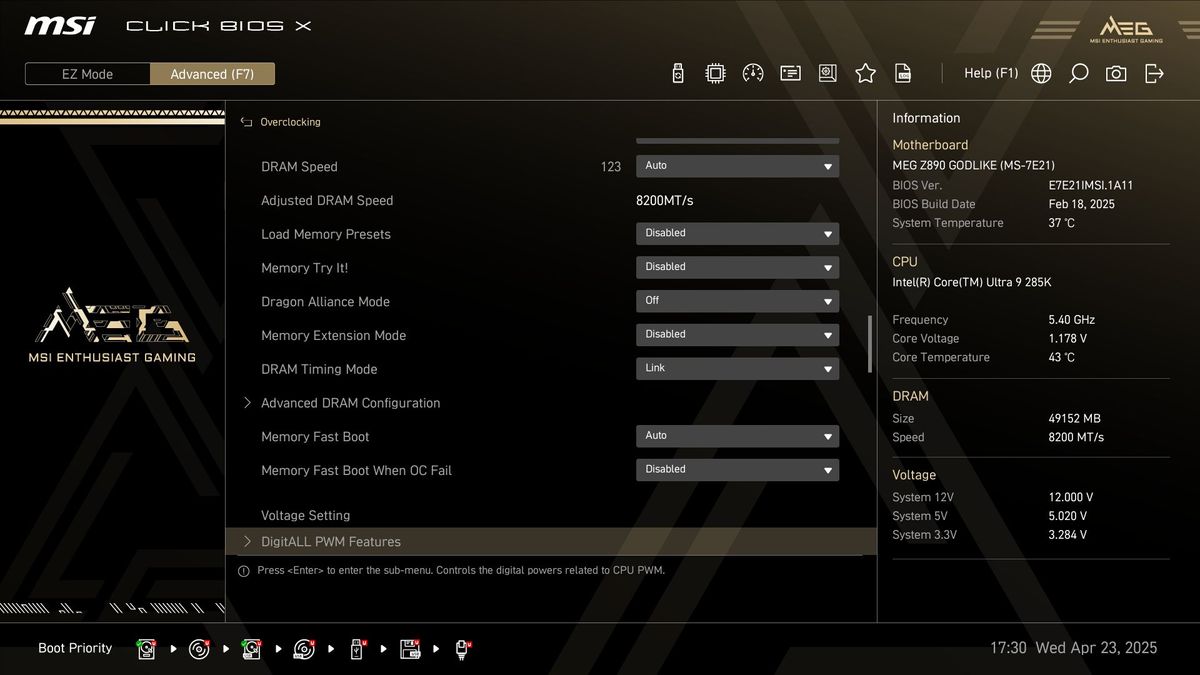 MSI Z890 Godlike