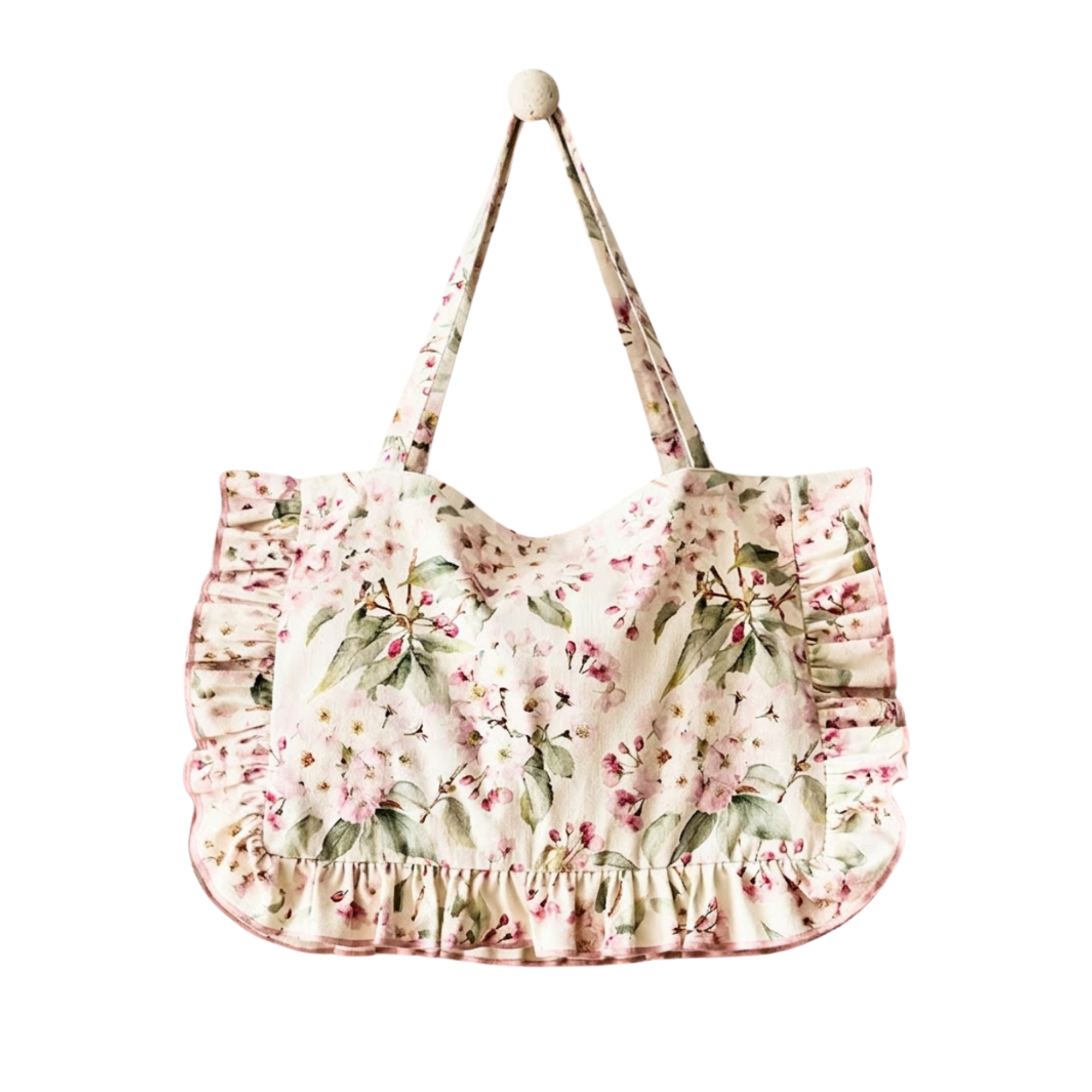 a floral tote bag