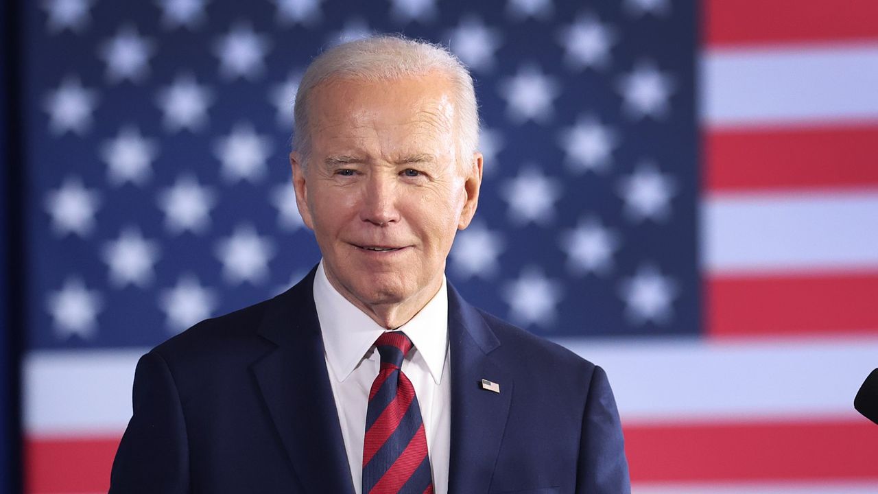 President Joe Biden speaks to guests at the Pieper-Hillside Boys and Girls Club 