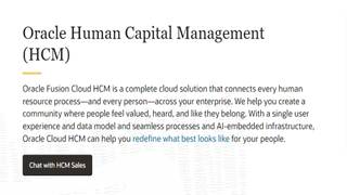 Website screenshot for Oracle Cloud HCM