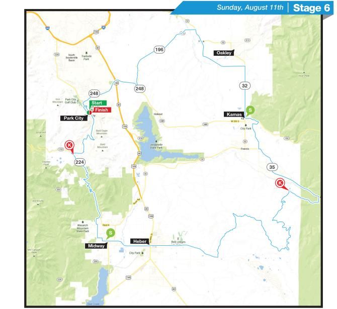 2013 Tour of Utah stage 6 map