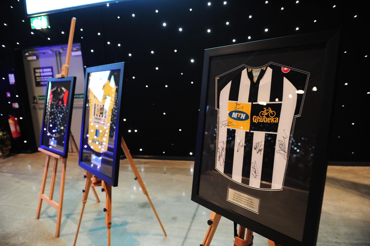 A signed MTN-Qhubeka jersey was another of the prizes