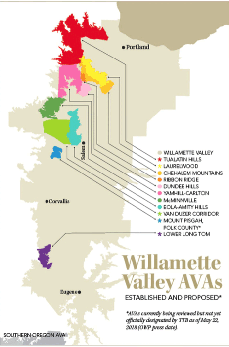 Willamette Valley AVAs