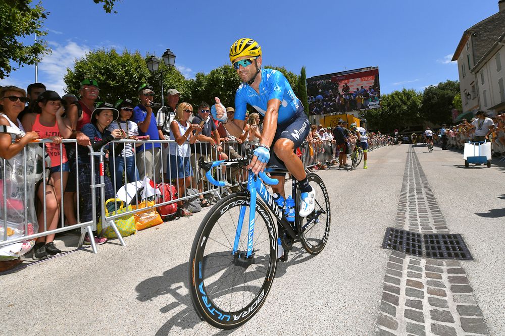 Alejandro Valverde before the start of stage 14 at the Tour de France