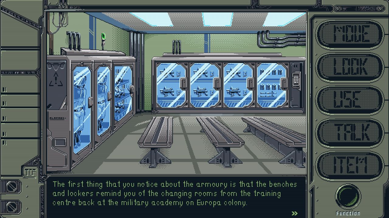 Stories From Sol: The Gun-Dog, '80s anime style pixel art