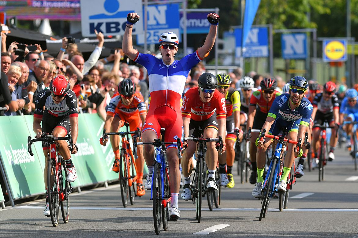 Arnaud D&eacute;mare claims the 2017 Brussels Cycling Classic.